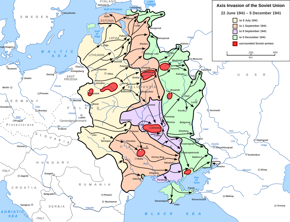 Map of Operation Barbarossa